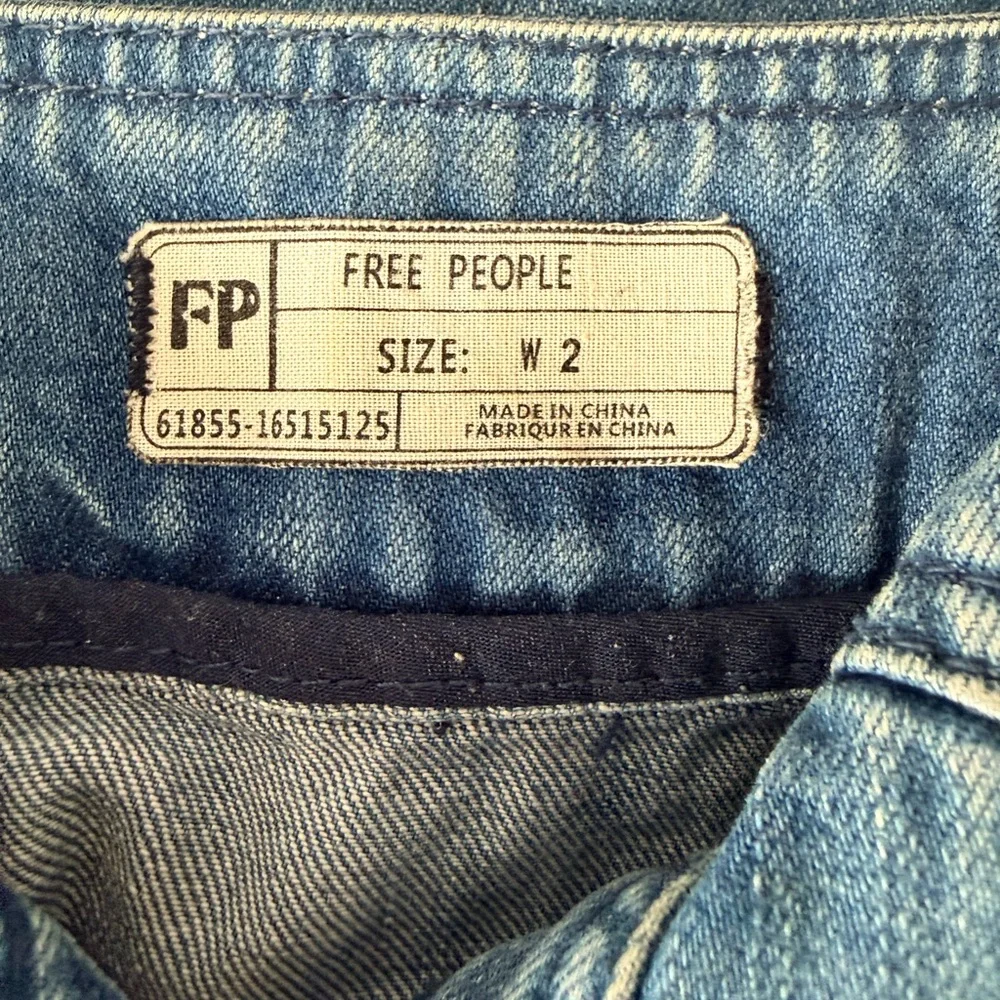 Free People A-line denim Mini skirt  Sz 2